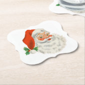 レトロヴィンテージすてきサンタクロース ペーパーコースター (アングル)