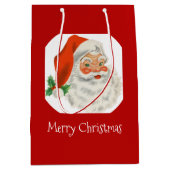 レトロヴィンテージすてきサンタクロース ミディアムペーパーバッグ (正面)