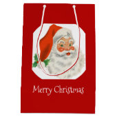 レトロヴィンテージすてきサンタクロース ミディアムペーパーバッグ (裏面)