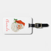 レトロヴィンテージすてきサンタクロース ラゲッジタグ (正面横)