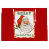 レトロヴィンテージすてきサンタクロース ラージペーパーバッグ (正面)