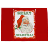 レトロヴィンテージすてきサンタクロース ラージペーパーバッグ (裏面)