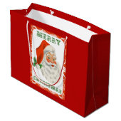 レトロヴィンテージすてきサンタクロース ラージペーパーバッグ (裏面アングル)