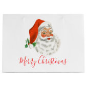 レトロヴィンテージすてきサンタクロース ラージペーパーバッグ (正面)