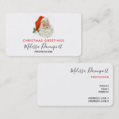 レトロヴィンテージすてきサンタクロース 名刺 (正面/裏面)