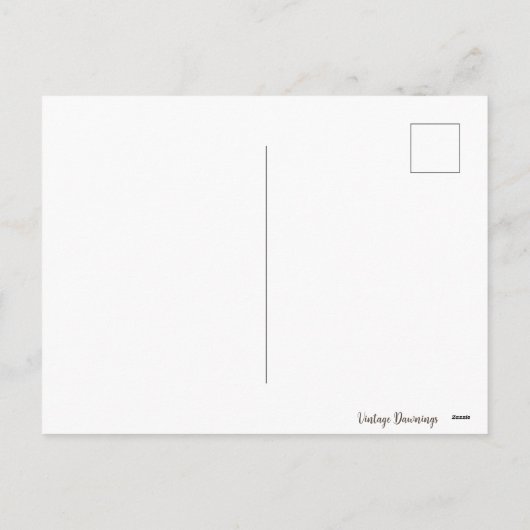 レトロヴィンテージすてき雪だるま シーズンポストカード (裏面)