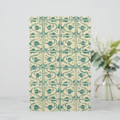 レトロヴィンテージつる植物文房具 便箋 (スタンド正面)