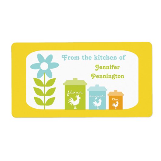 レトロヴィンテージのキッチンラベル ラベル (正面)