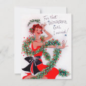 レトロヴィンテージのクリスマスウィザードメッセージカードを追加 シーズンカード (正面)