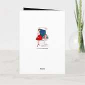 レトロヴィンテージのクリスマスウィザードメッセージカードを追加 シーズンカード (裏面)