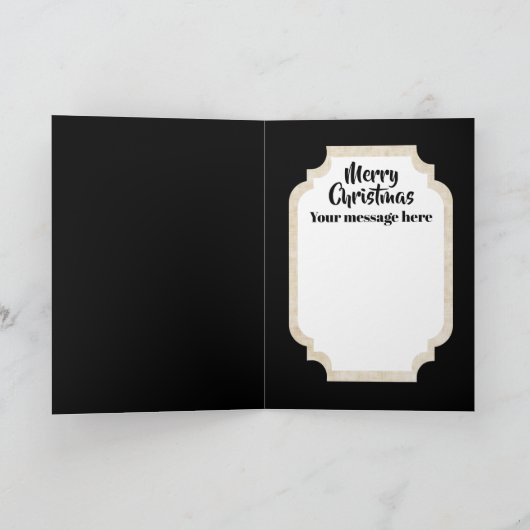 レトロヴィンテージのクリスマスウィザードメッセージカードを追加 シーズンカード (内部)