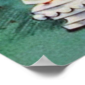 レトロヴィンテージのクリスマスエンジェルとキャンディポスター ポスター (角)