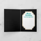 レトロヴィンテージのクリスマスキャッツにメッセージカードを追加 シーズンカード (内部)