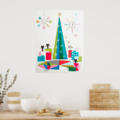 レトロヴィンテージのクリスマスキャッツホリデーポスター ポスター (キッチン)