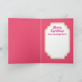 レトロヴィンテージのクリスマスキャット追加メッセージカード シーズンカード (内部)