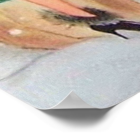 レトロヴィンテージのクリスマスショッパーのポスター ポスター (角)