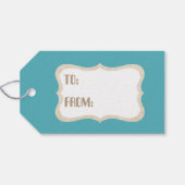 レトロヴィンテージのクリスマスバルブパターン名タグを追加 ギフトタグ (裏面横)