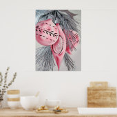 レトロヴィンテージのクリスマスホリデーの球根ポスター ポスター (キッチン)