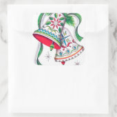 レトロヴィンテージのクリスマスホリデーベルのシール スクエアシール (バッグ)