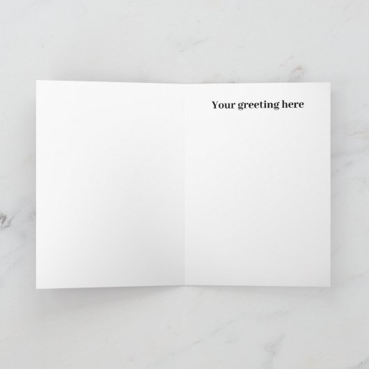 レトロヴィンテージのクリスマス球根のホリデーカード シーズンカード (内部)