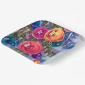 レトロヴィンテージのクリスマス球根パーティー ペーパープレート (傾斜あり)