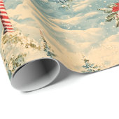 レトロヴィンテージのクリスマス：サンタズスノーヴィレッジ ラッピングペーパー (ロールコーナー)