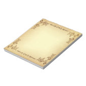 レトロヴィンテージの古い紙 ノートパッド (回転)