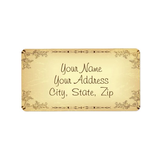 レトロヴィンテージの古い紙 ラベル (正面)