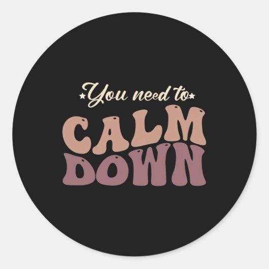 レトロヴィンテージを落ち着かせるために必要なおもしろい引用文 ラウンドシール (正面)