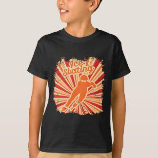 レトロヴィンテージアイススケートウィンタースポーツ Tシャツ