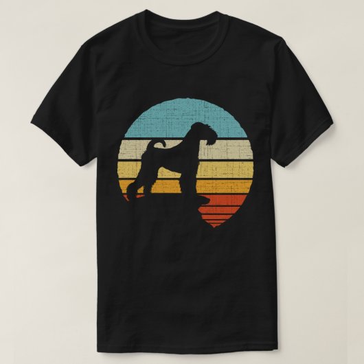 レトロヴィンテージアイレデールテリアー犬のオーナー恋人 Tシャツ (デザイン正面)