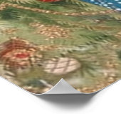 レトロヴィンテージアデコレディースクリスマスポスター ポスター (角)