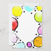 レトロヴィンテージアポップ・アートのート漫画バルーン誕生日 招待状 (裏面)