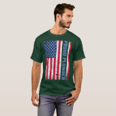 レトロヴィンテージアメリカ国旗の4番目の Tシャツ (正面フル)