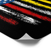 レトロヴィンテージアメリカ国旗ウクライナ愛国的ウクライナ ポスター (角)