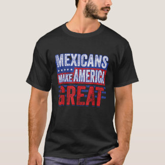 レトロヴィンテージアメリカ国旗メキシコがアメリカ素晴らしに Tシャツ