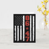 レトロヴィンテージアメリカ国旗86 47アンチトランプ カード (黄色い花)