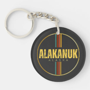 レトロヴィンテージアラカヌクシティアラスカ州70s AK キーホルダー