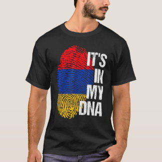 レトロヴィンテージアルメニア国旗のホーム指紋グラフ Tシャツ