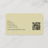 レトロヴィンテージアンティークフローラパーチメント効果 名刺 (裏面)