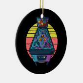 レトロヴィンテージアーケードギフト男性用または女性用ピンボール セラミックオーナメント (右)