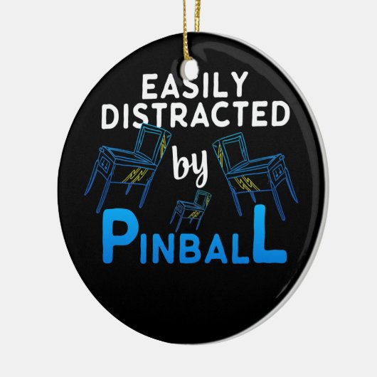 レトロヴィンテージアーケードギフト男性用または女性用ピンボール セラミックオーナメント (左)