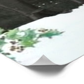 レトロヴィンテージアートデコクリスマスカップル ポスター (角)