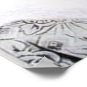 レトロヴィンテージアートデコクリスマスレディースポスター ポスター (角)