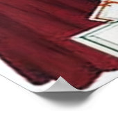 レトロヴィンテージアートデコクリスマスレディースポスター ポスター (角)