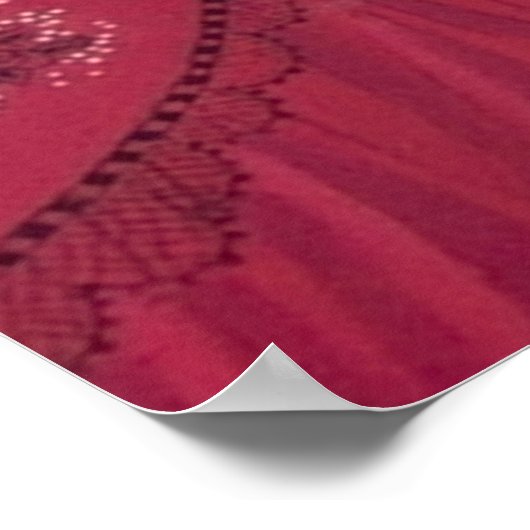 レトロヴィンテージアートデコクリスマスレディースポスター ポスター (角)