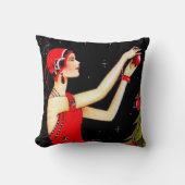 レトロヴィンテージアートデコクリスマス装飾用クッション クッション (正面)