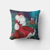 レトロヴィンテージアートデコクリスマス クッション (正面)