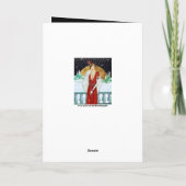 レトロヴィンテージアートデコレディークリスマスホリデイ シーズンカード (裏面)