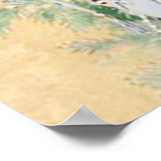 レトロヴィンテージアートデコレディークリスマスホリデイ ポスター (角)